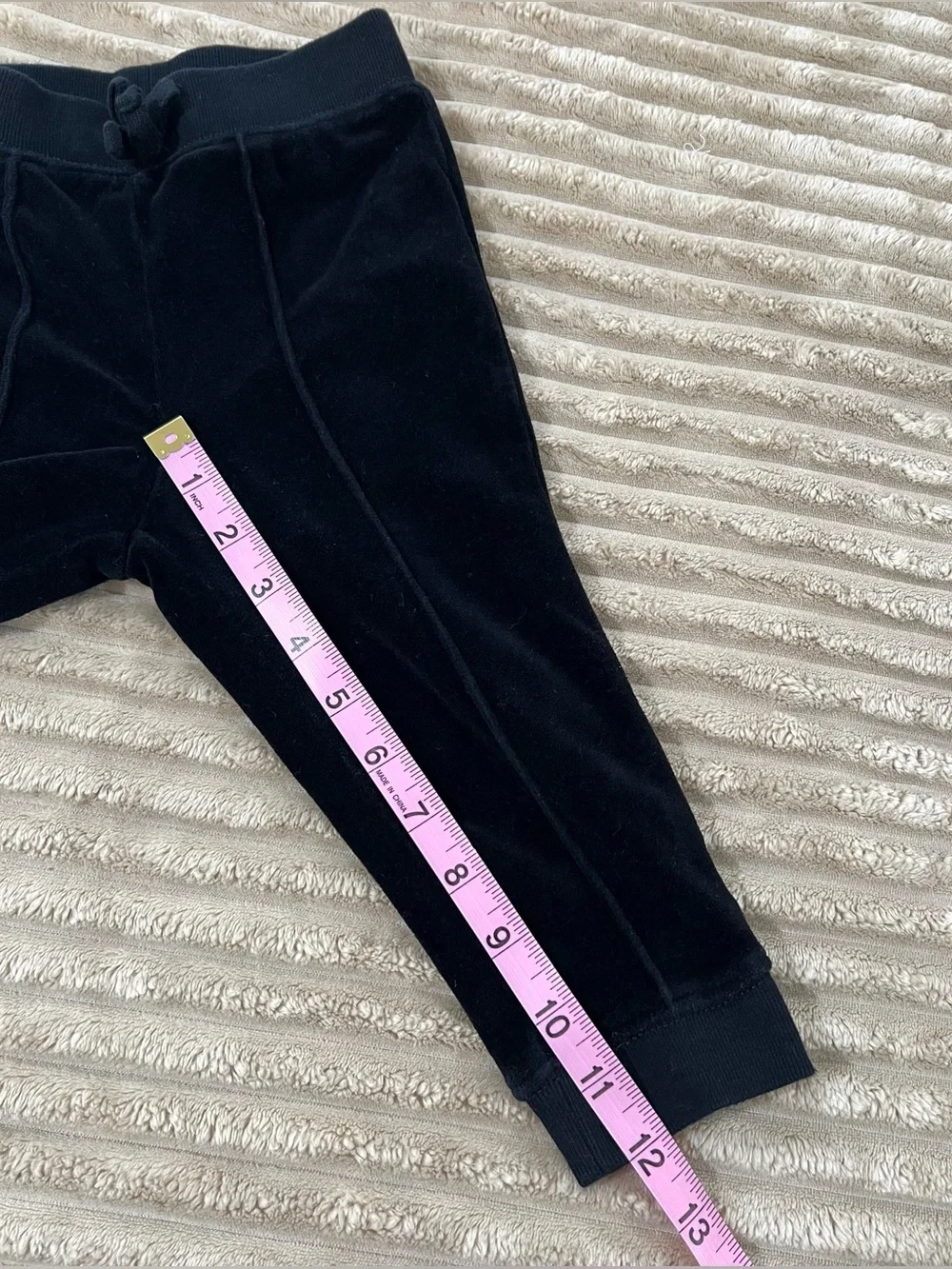 Polo Ralph Lauren Baby Velour Jogger Pants Black 18M Authentic